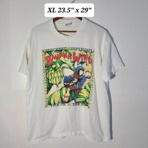 Vintage 1996 Jimmy Buffett Banana Wind Tour 2-Sided XL T-Shirt Single Stitch USA